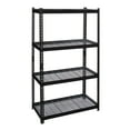 thumbnail image 1 of Iron Horse 2300 Riveted Steel Wire Deck Shelving 4-Shelf Unit, 18D x 36W x 60H, Black, 1 of 19