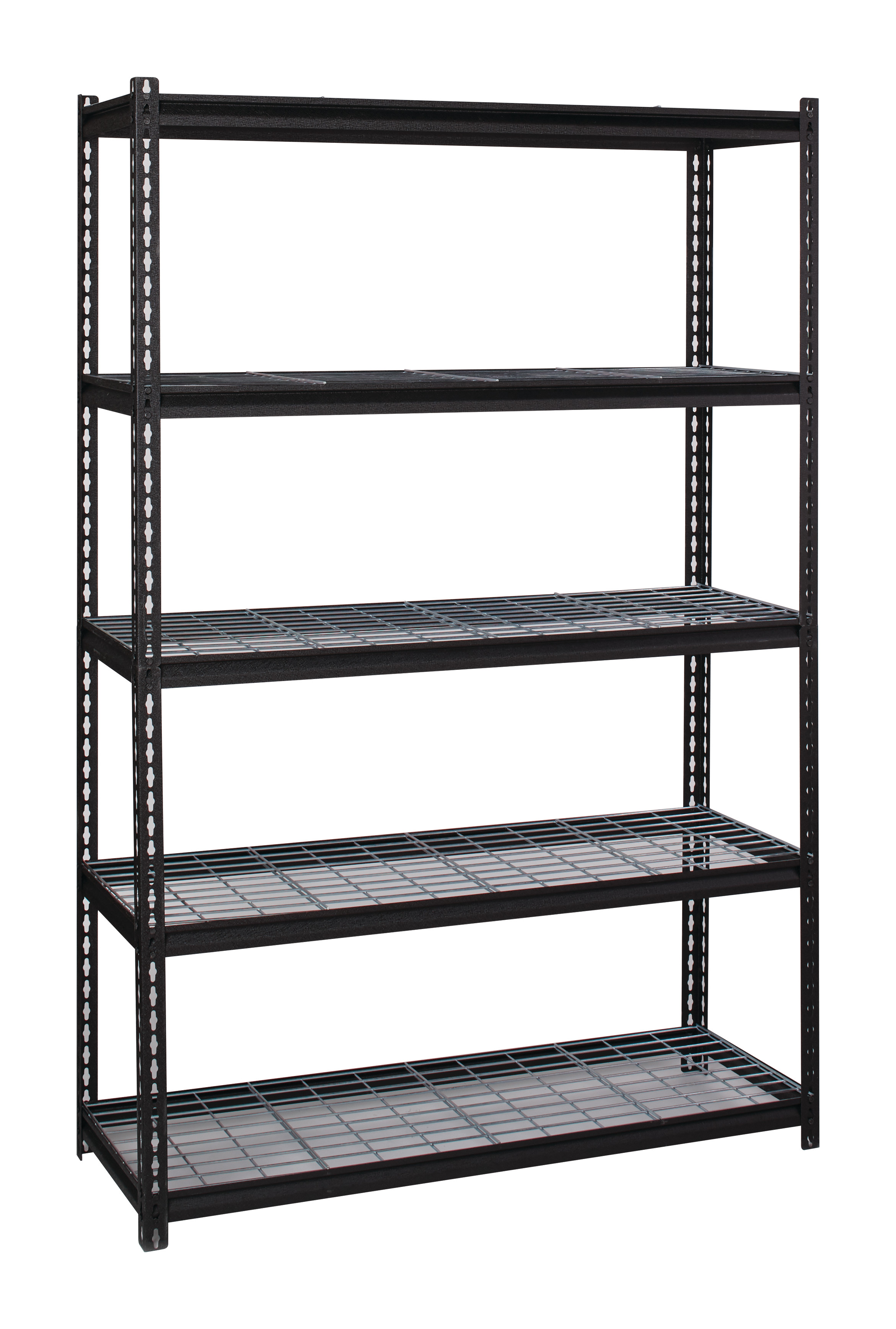 Iron Horse 2300 Riveted Wire Deck Shelving, 5-Shelf, 18Dx48Wx72H, Black - image 1 of 11