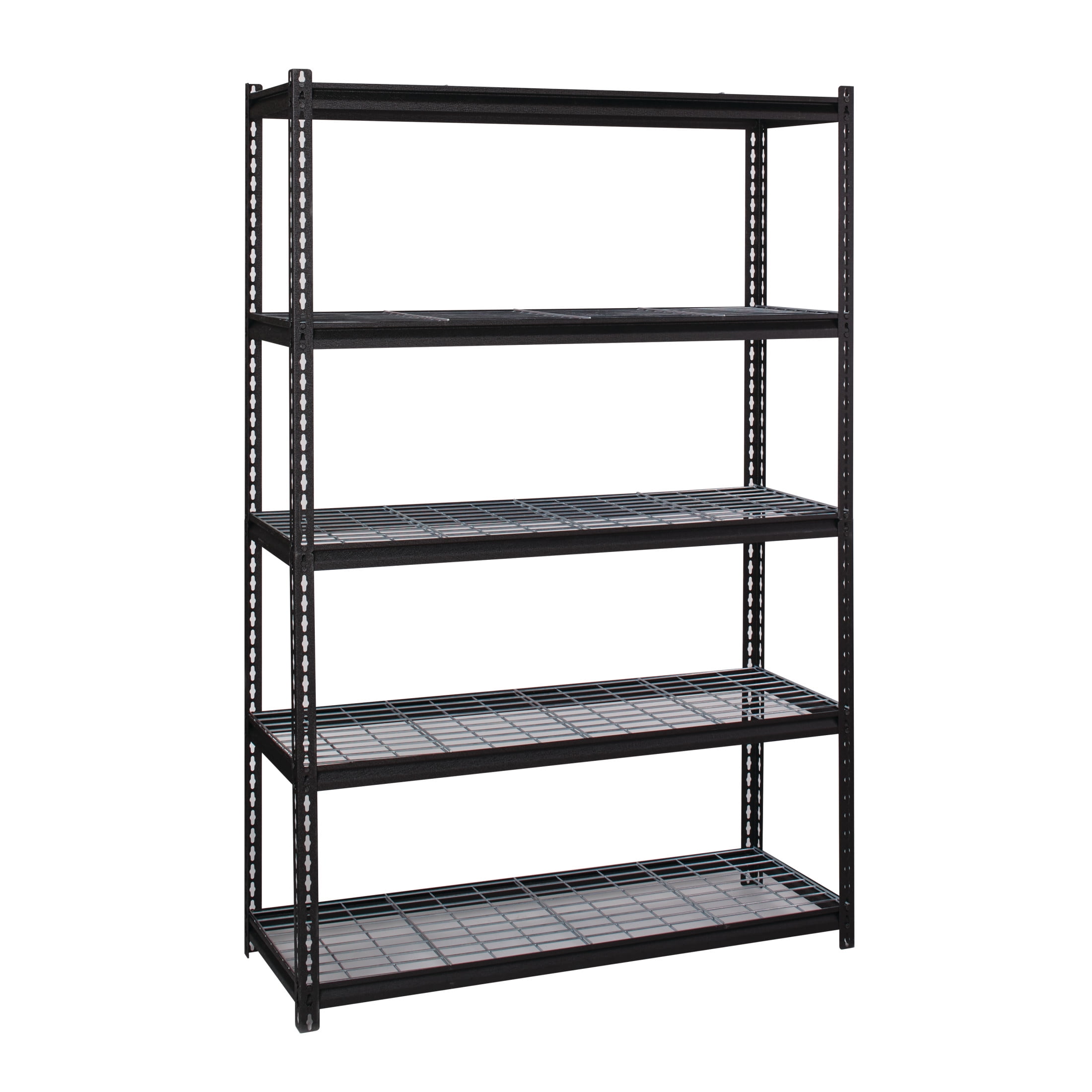 Iron Horse 2300 Riveted Wire Deck Metal Shelving 5-Shelf 18Dx48Wx72H Black