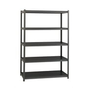 Hirsh 3200 Riveted Metal Shelving 5-Shelf 24Dx48Wx72H Gunmetal Gray/Black