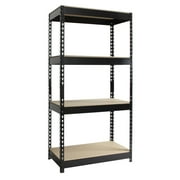 Iron Horse 3800 Riveted Metal Shelving 4-Shelf 16Dx30Wx60H Black
