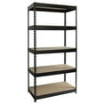 thumbnail image 1 of Iron Horse 3800 Riveted Steel Shelving 5-Shelf Unit, 18D x 36W x 72H, Black, 1 of 6
