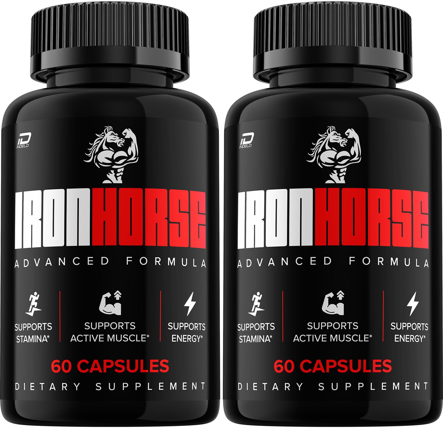 Iron Horse for Men Capsules – IronHorse Vitamin Complex Pills, Energy, 2 Pack, 120 Capsules