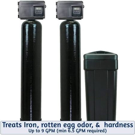 Iron, Hydrogen Sulfide (Sulfur), Manganese, Hardness - 9 GPM - Fleck 2510SXT Valves