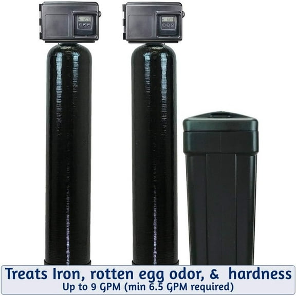 Iron, Hydrogen Sulfide (Sulfur), Manganese, Hardness - 9 GPM - Fleck 2510SXT Valves