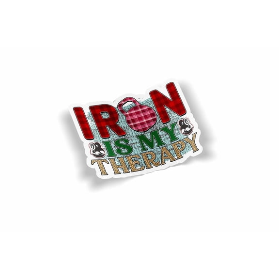 Iron Is My Therapy Waterproof Sticker