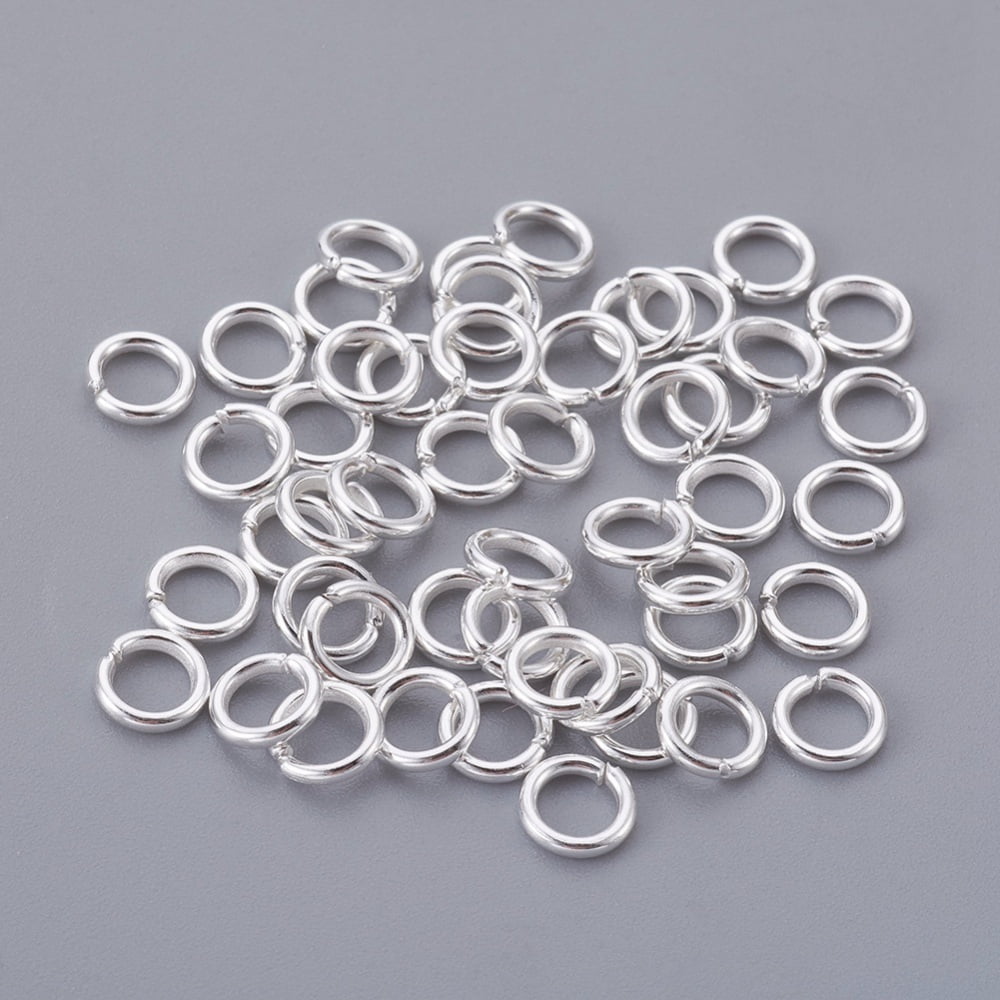 Iron Jump Rings Open Jump Rings Cadmium Free & Lead Free Jewelry Jump Rings For DIY Jewelry Making Silver 18 Gauge 5x1mm Inner Diameter: 3mm about 8000pcs/1000g