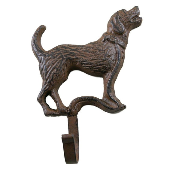 Iron Labrador Dog Wall Plaque with a Hook