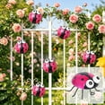 thumbnail image 1 of Iron Ladybug Beetle Wall Hanging, Cute Insect Shaped Outdoor Decor, Durable Weatherproof Fence Ornament, Rustic Yard Accessory for Garden Tree, Balcony and Courtyard Wall, 1 of 6