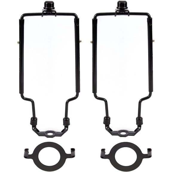 Iron Lamp Shade Harp Holder with Light Base Black 22.5x10.9x2.1cm