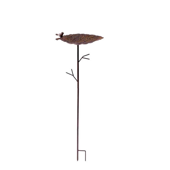Iron Leaf Bird Feeder InsertMetal Art Bird FeederLeaf-Shaped Bird Feeding Station Outdoor Garden Decor For YardPatio TreeLawn