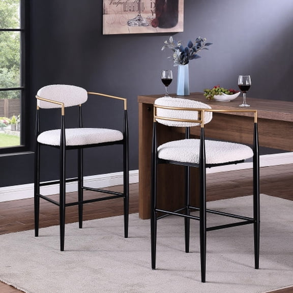 Iron Legs - Sturdy Frame for Heavy - duty Use - For Standard Counter Tables - 2 - piece Barstools Set