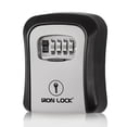 thumbnail image 1 of Iron Lock® Key Lock Box Wall Mount – Medium Waterproof Heavy-Duty Metal Safe with 4-Digit Combination for Outdoor Access, Home Entry, Office Security, Rentals & Airbnb Use (Grey, Medium), 1 of 10