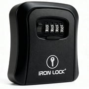 Iron Lock® Medium Wall-Mounted Key Lock Box, 4-Digit Code, Waterproof, 5-Key Capacity