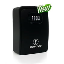 Iron Lock® XXL Key Lock Box Waterproof Wall-Mounted with Resettable Combination Code, X-Large Space