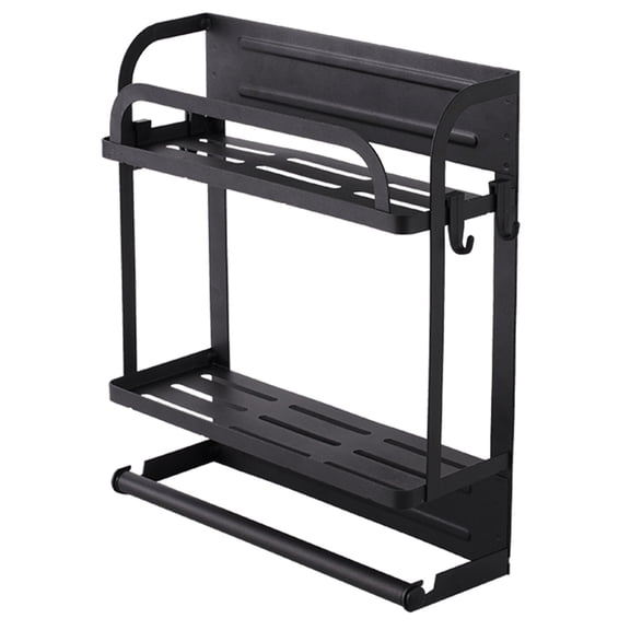 Iron Magnetic Storage Rack, Refrigerator Side Wall Hanging Rack,Heavy Duty Refrigerator Storage Rack Fridge Organizer