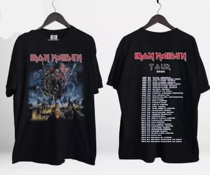 Iron Maiden 2024 Tour TShirt Official Merchandise Concert