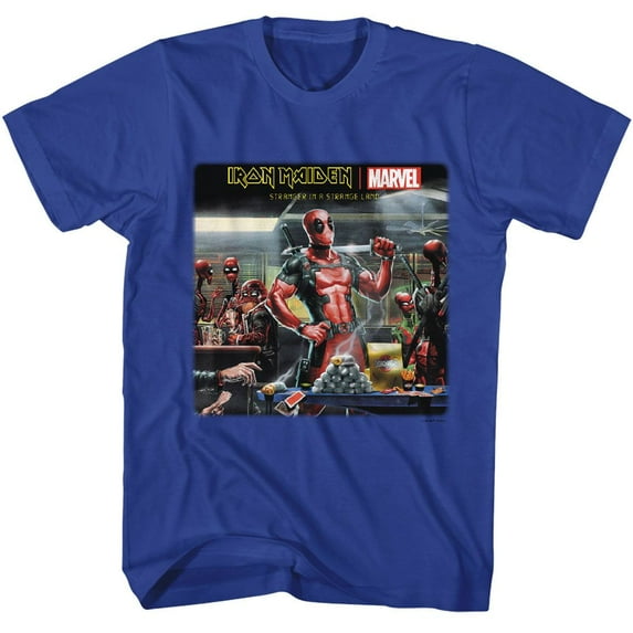 Iron Maiden Deadpool Stranger Men's T Shirt - XL, Blue