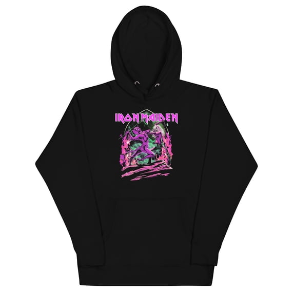 Iron Maiden Devil's Fight Classic Unisex Hoodie - Black - Small