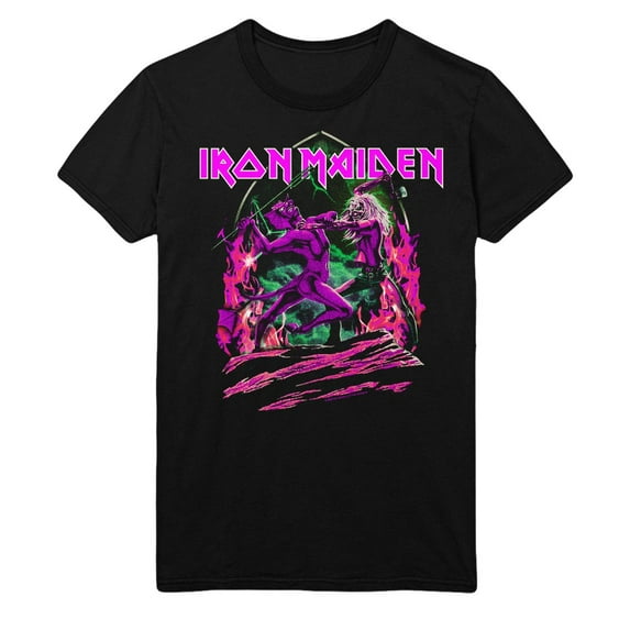 Iron Maiden Devil's Fight Unisex T-Shirt - Black - Large