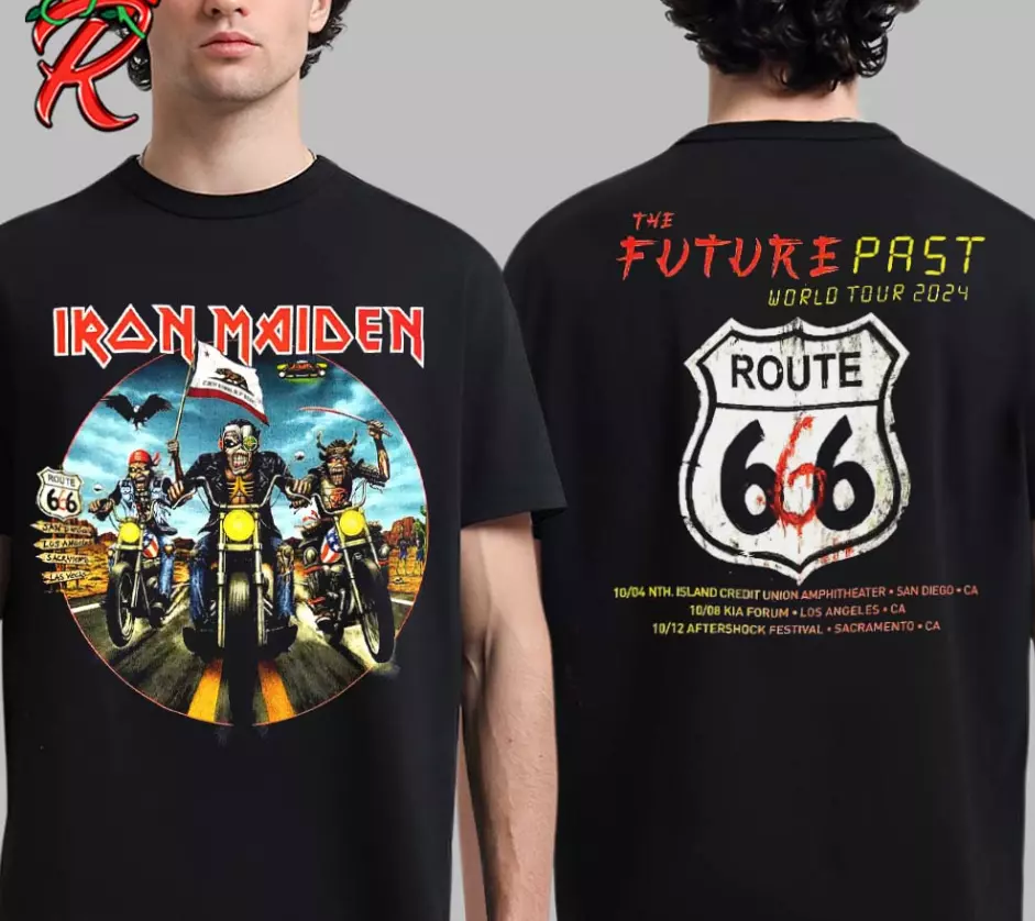 Iron Maiden Future Past World Tour 2024 California Event Motor Rider t