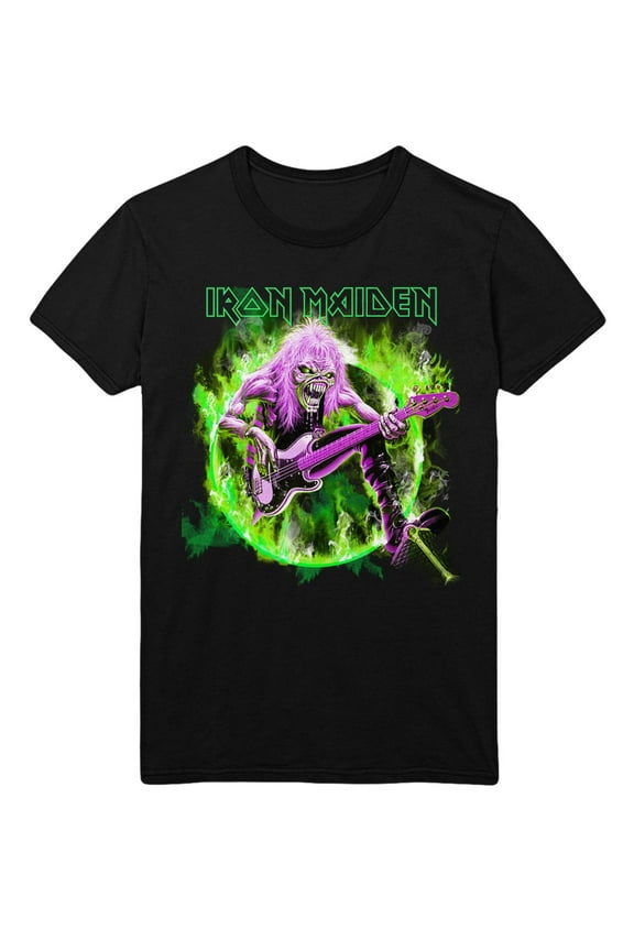 Iron Maiden Green - Extra Large Guitar Unisex T-Shirt - Black - Extra Large