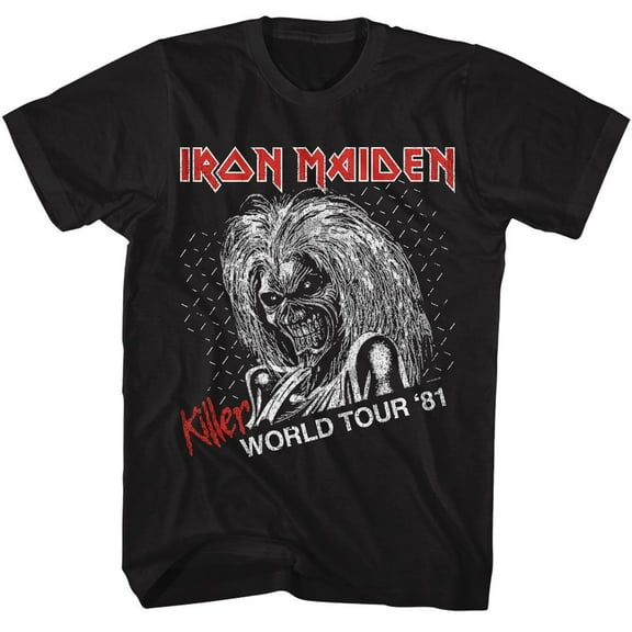 Iron Maiden Killer World Tour Black Adult T-Shirt 3Xlt