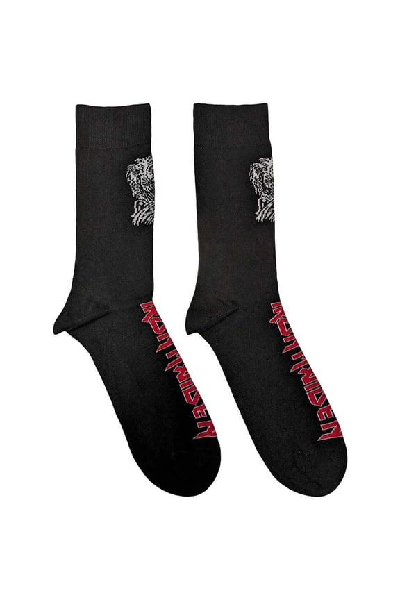 Iron Maiden Killers Eddie Band Logo Ankle Socks Black