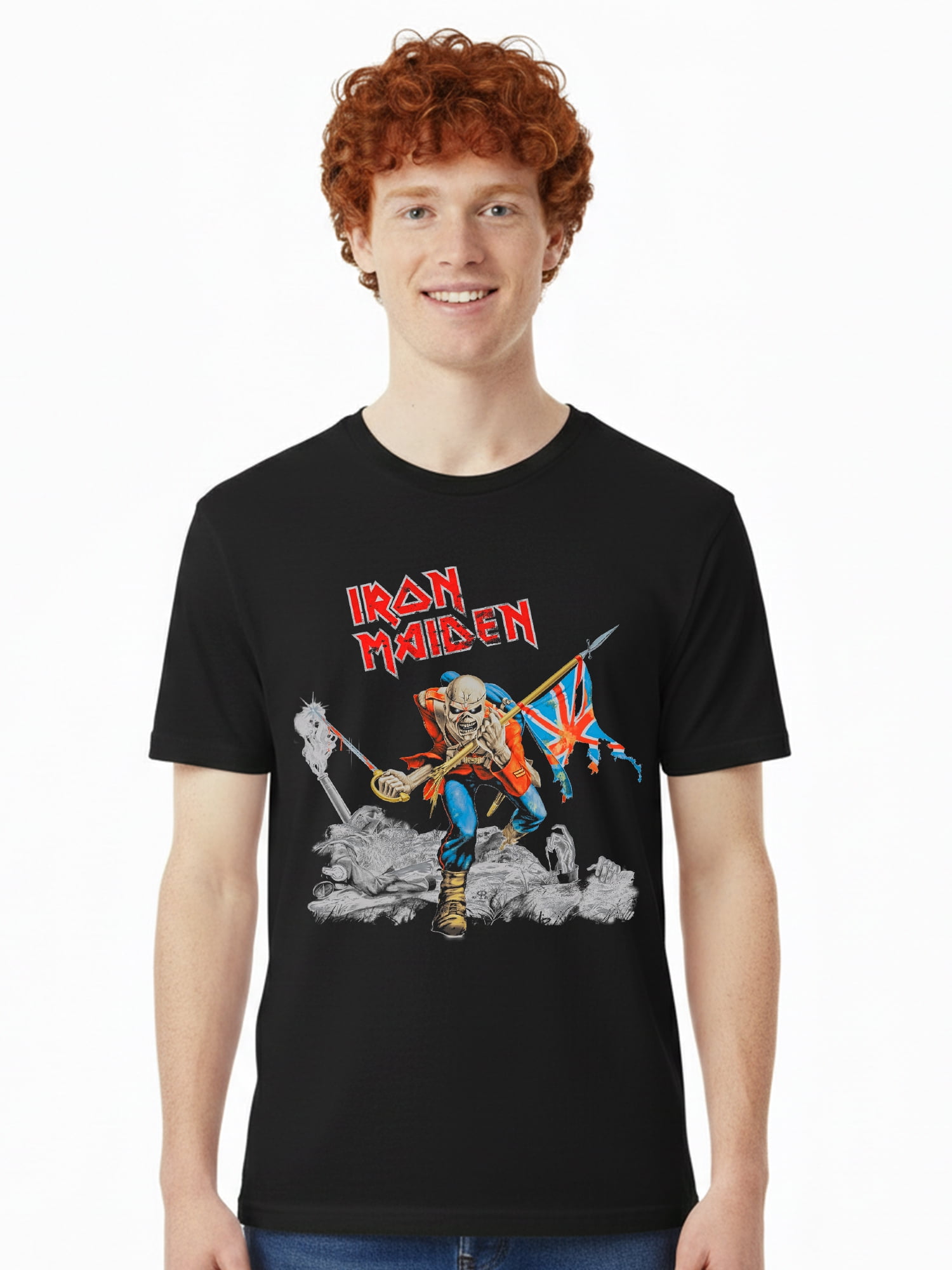 Iron Maiden, Men's & Big Men's Graphic Tee, Death Flag, Sizes XS-3XL