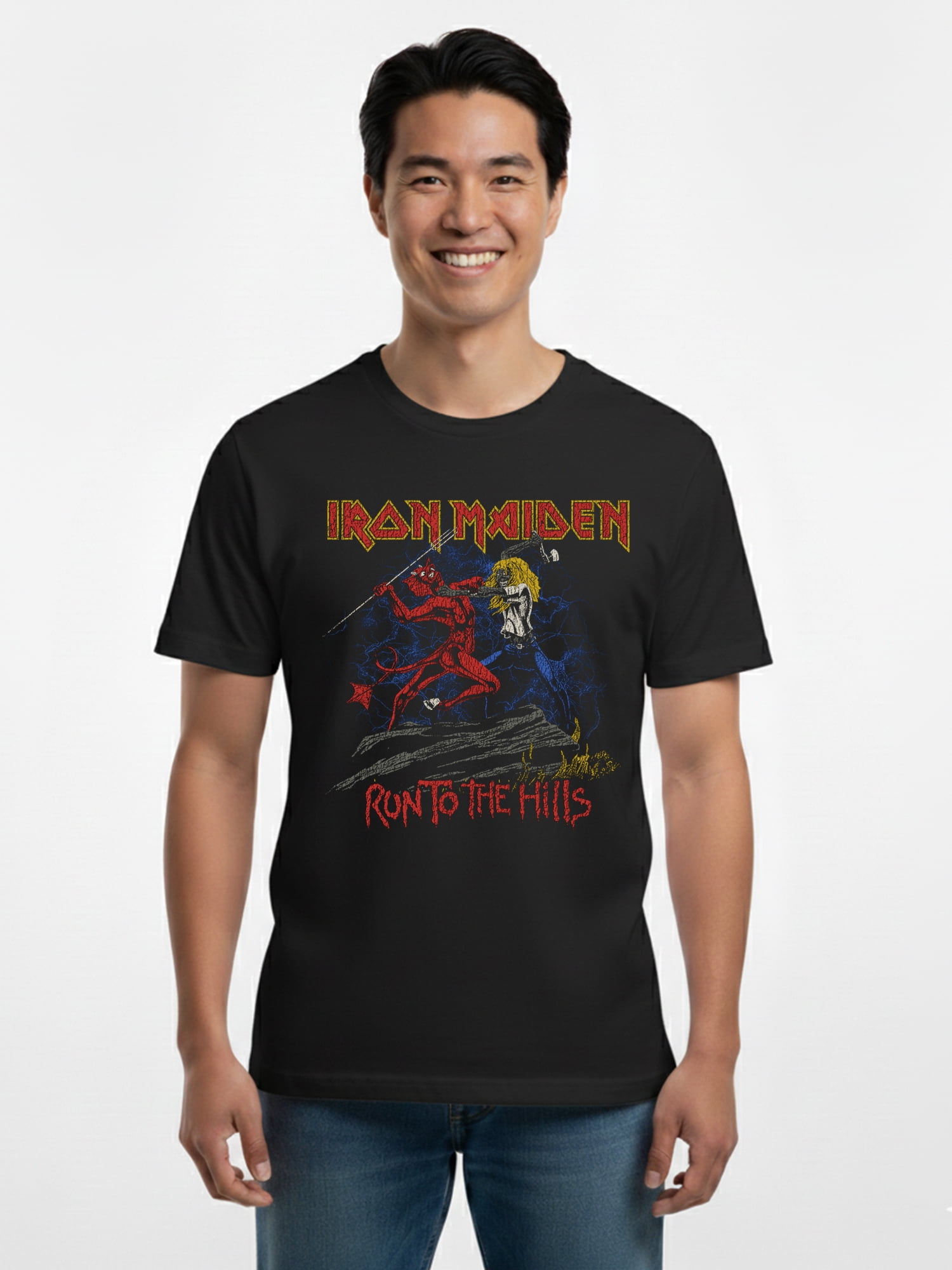 Iron Maiden, Men's & Big Men's Graphic Tee, Run to the Hills, Sizes XS-3XL