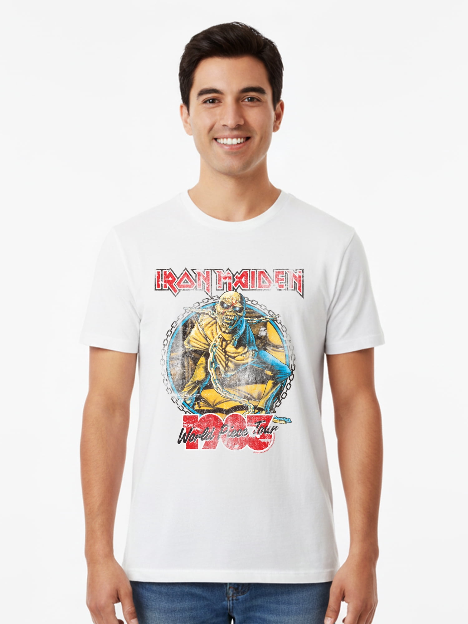 Iron Maiden, Men's & Big Men's Graphic Tee, World Piece Tour, Sizes XS-3XL