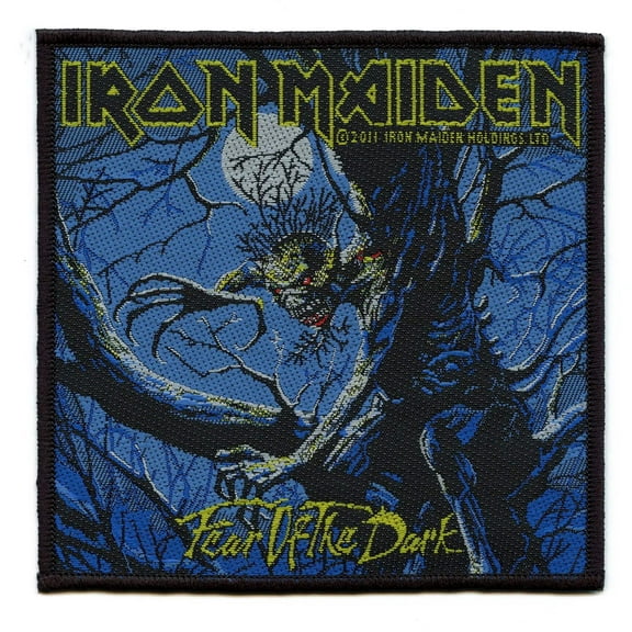 Iron Maiden Men's Fear Of The Dark Woven Patch Black