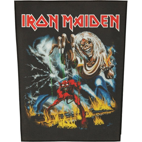 Iron Maiden Men's Number Of The Beast Back Patch Black