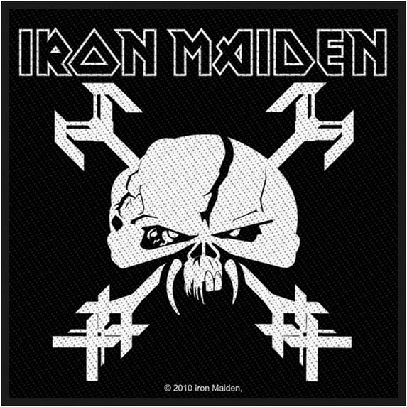 Iron Maiden Men's The Final Frontier Vintage Skull Woven Patch Black