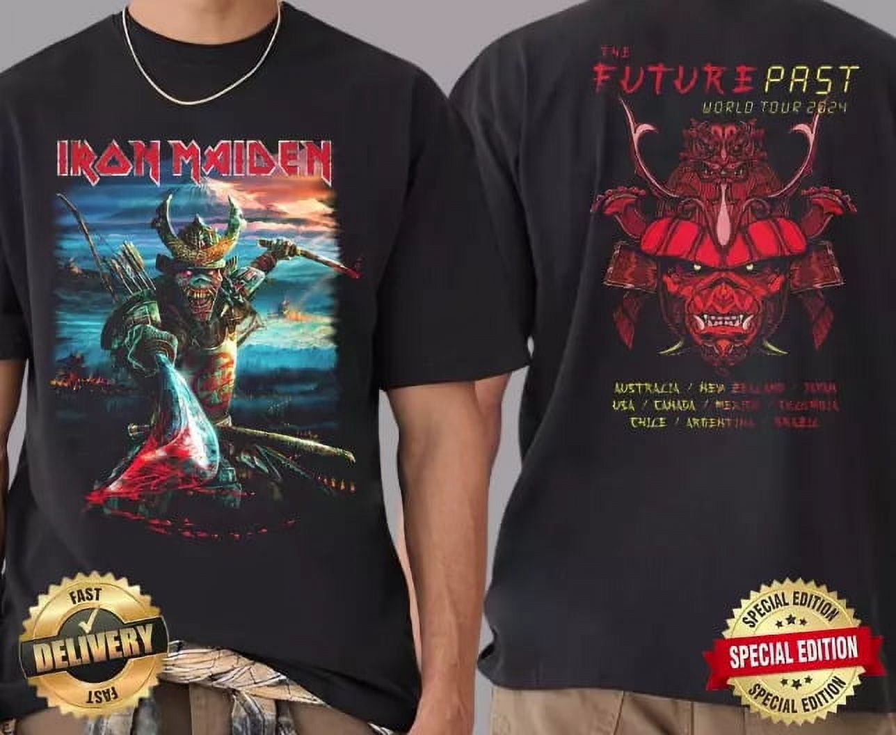 Iron Maiden Merch Tee The Future Past 2024 Tour TShirt