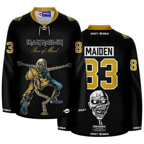 Iron Maiden Piece of Mind SUB Hockey Jersey (AdultLarge)