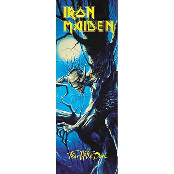 Iron Maiden Poster Flag Fear Of The Dark DOOR Tapestry Cloth Fabric Wall Banner 21" x 58"