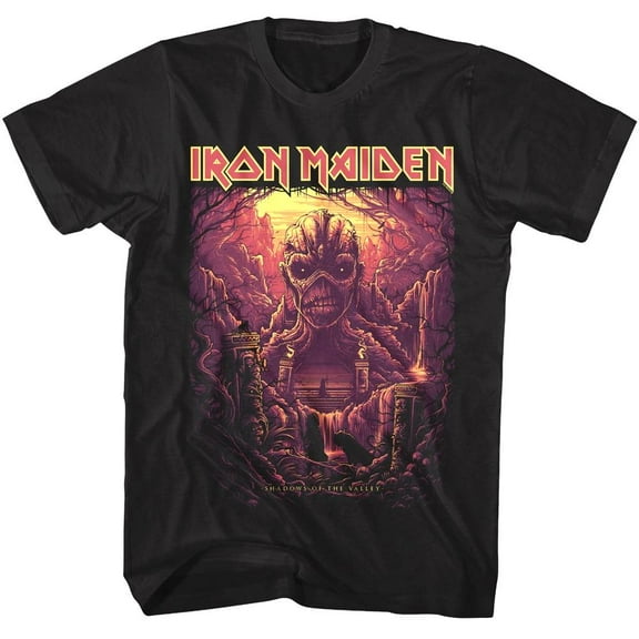 Iron Maiden - Shadows Of The Valley - Officially Licensed American Classics - Front Print Solid Adult Short Sleeve T-Shirt