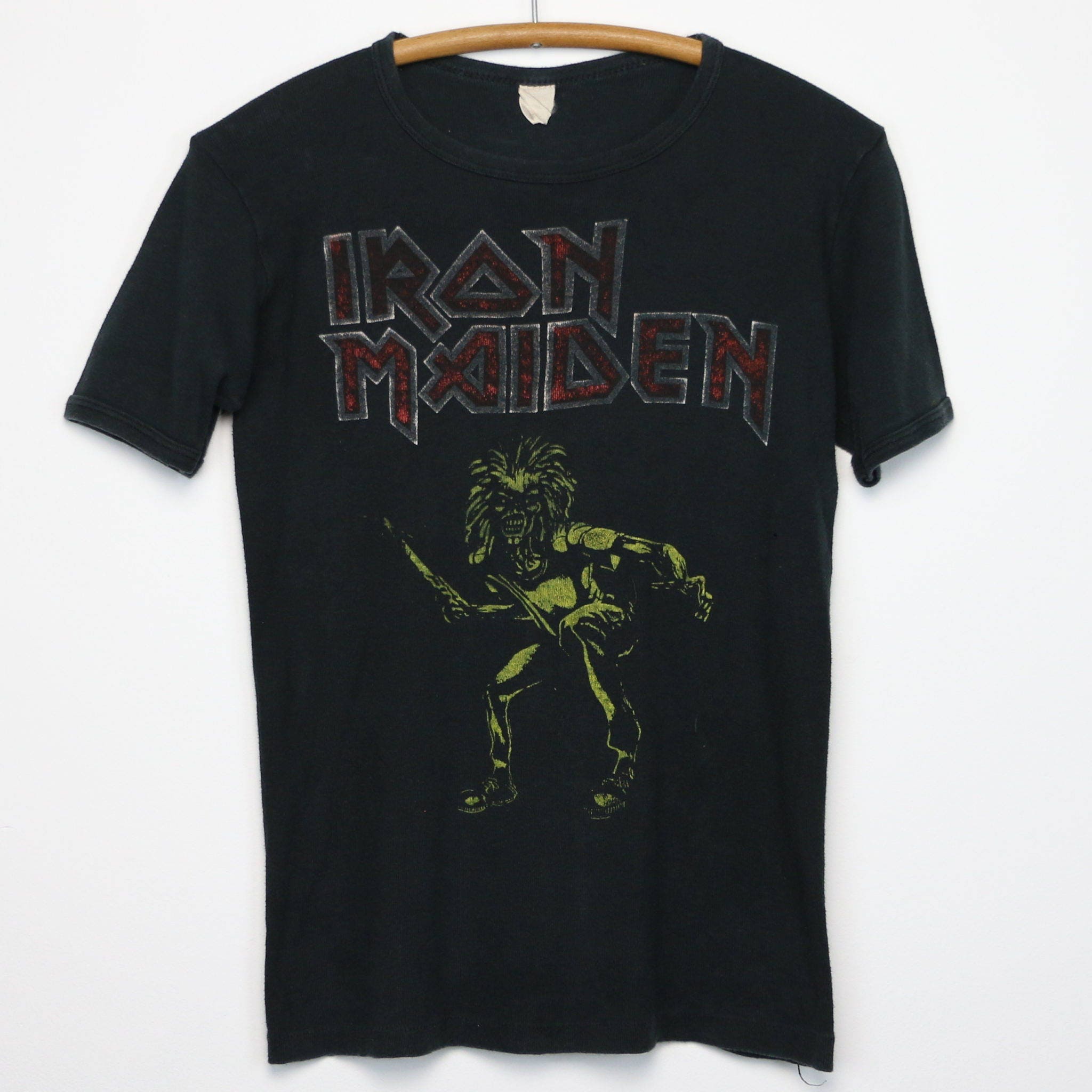 Iron Maiden Shirt Vintage tshirt 1980 Self Titled Promo Tee 1980s Paul