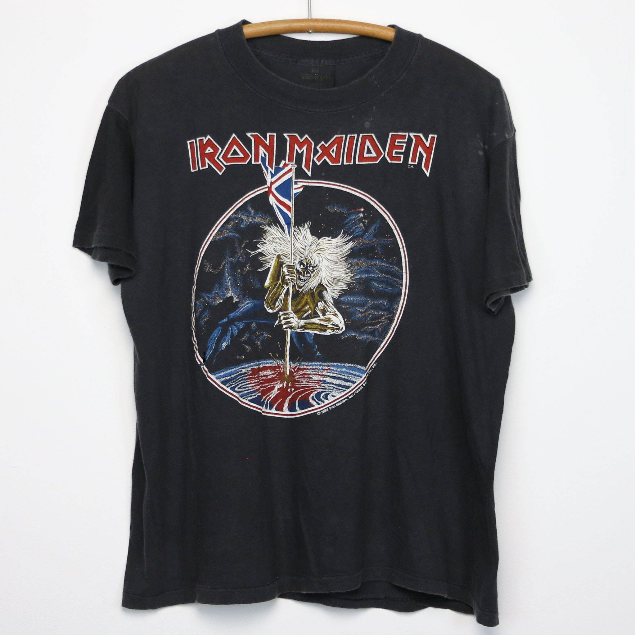 Iron Maiden Shirt Vintage tshirt 1982 Beast On The Road World Tour