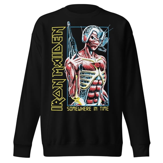 Iron Maiden Singularity Jumbo Print Unisex Sweatshirt - Black - Small