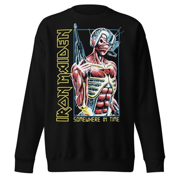 Iron Maiden Singularity Jumbo Print Unisex Sweatshirt - Black - Small