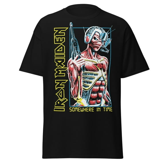 Iron Maiden Singularity Jumbo Print Unisex T-Shirt - Black - Small