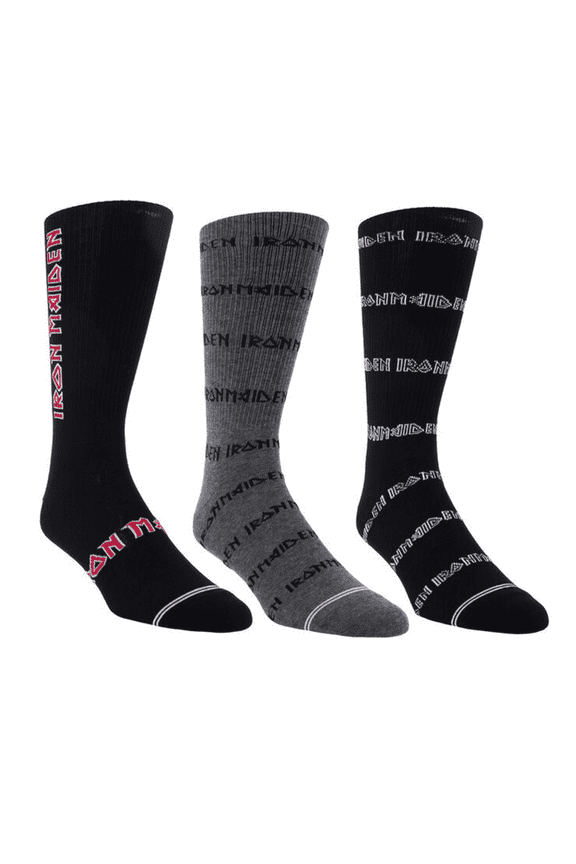 Iron Maiden Socks Gift Set - 3 Pair Men's Rock Band Apparel