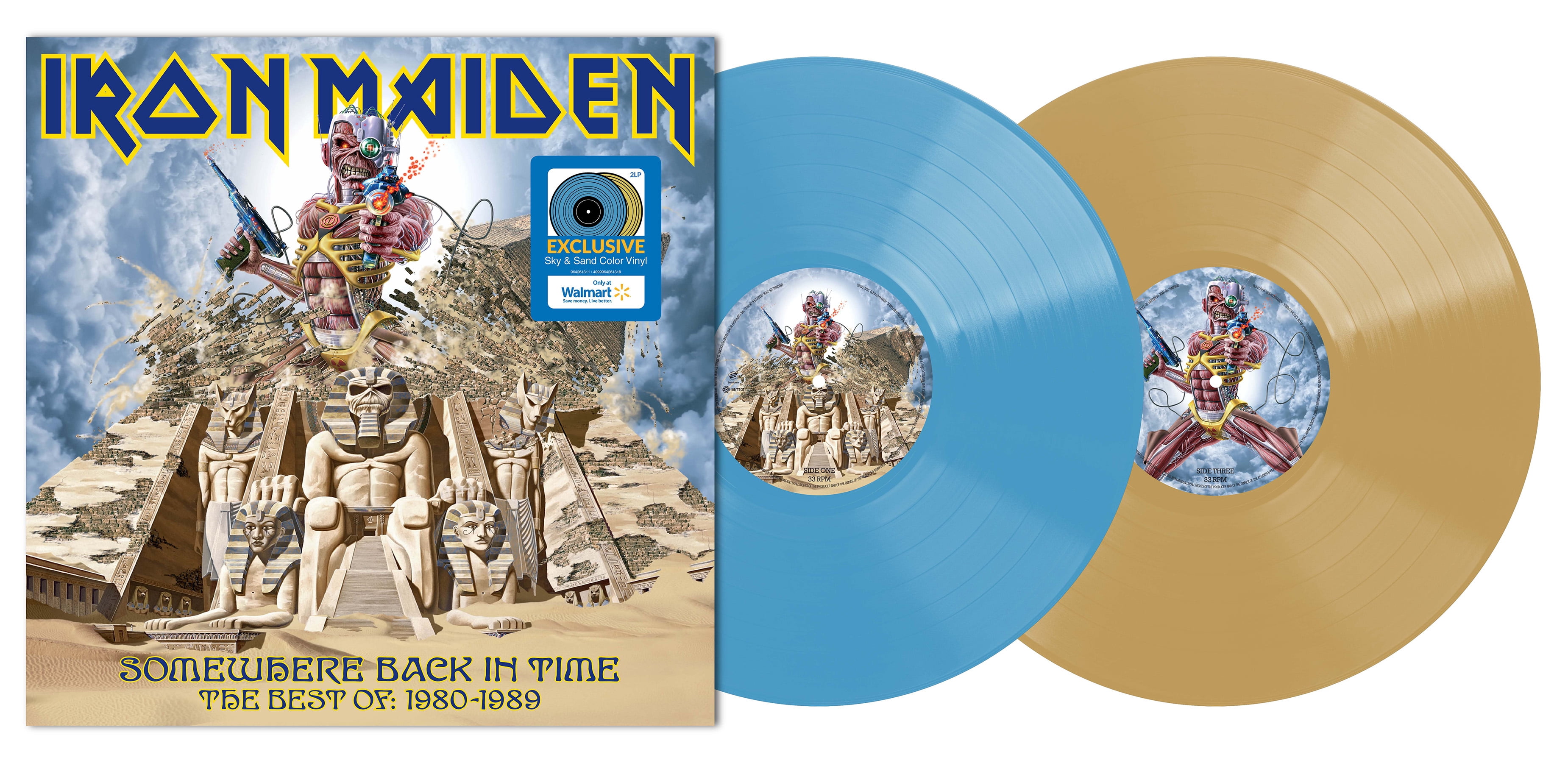 Iron Maiden - Somewhere Back in Time the Best Of: 1980 -1989 (Walmart Exclusive) - Sky and Sand color Vinyl 2LP