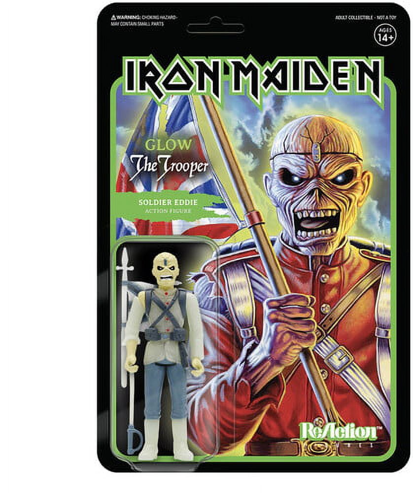 justering tømmerflåde Generel Iron Maiden Super7 - Iron Maiden Reaction Figure Wave 1- Soldier Eddie  (Glow In The Dark) Music - Walmart.com