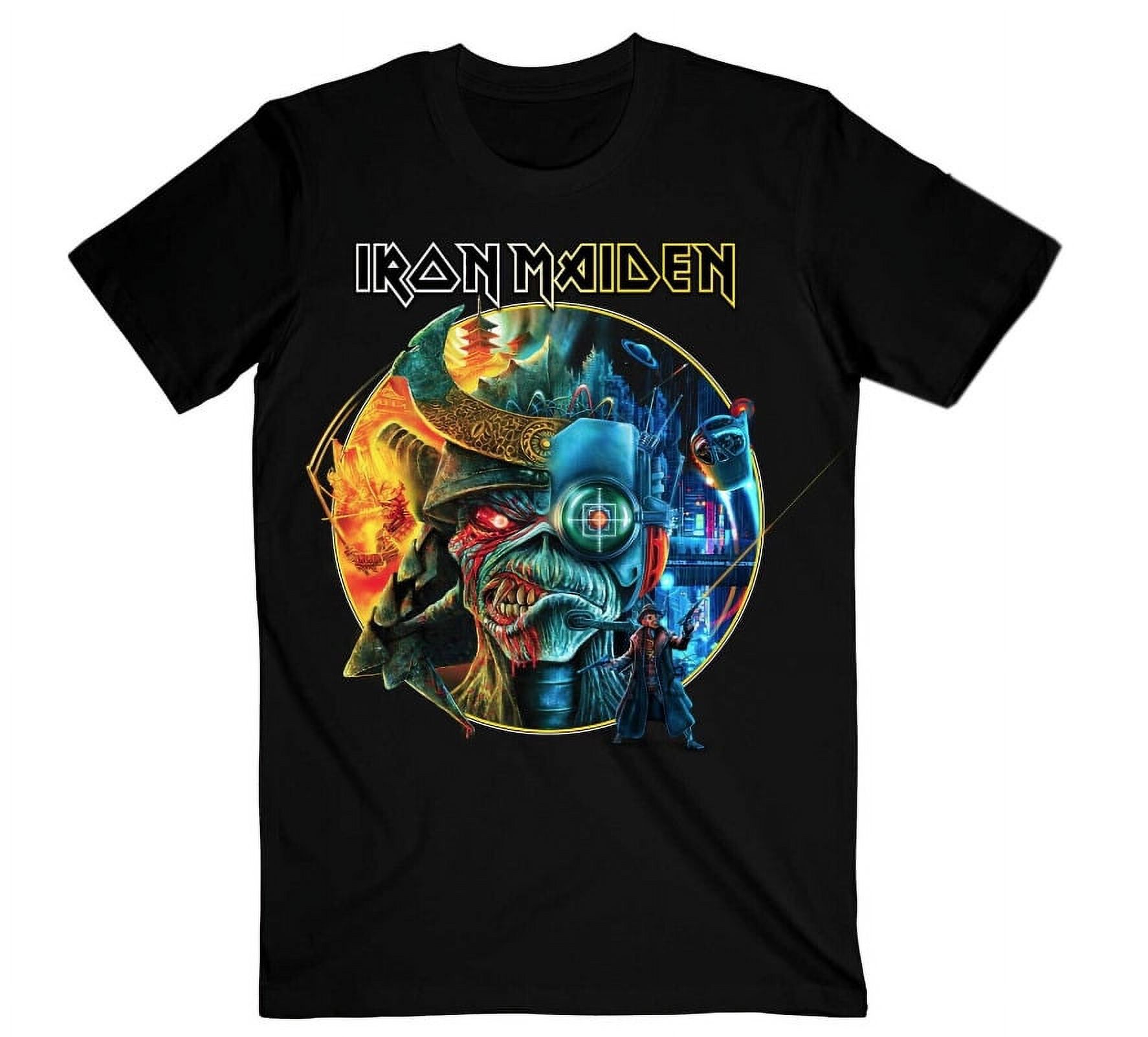 Iron Maiden TShirt Future Past Tour 23 Circle Band New Black Official