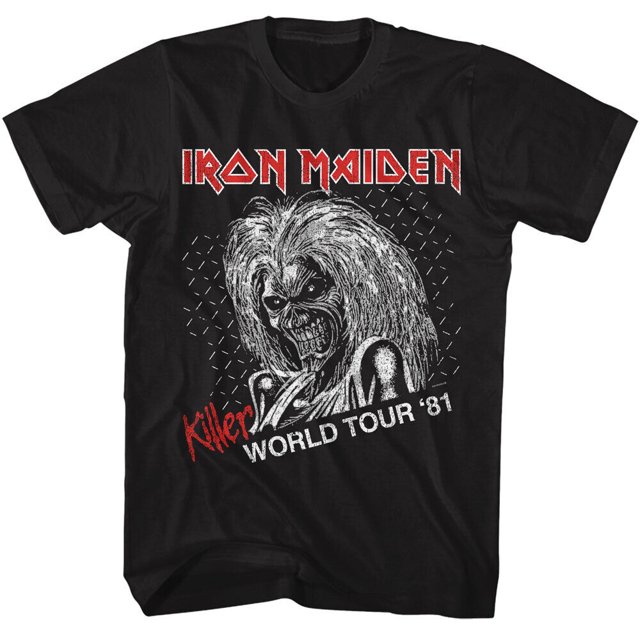 Iron Maiden T Shirt Official Mens 1981 Killers World Tour Heavy Metal