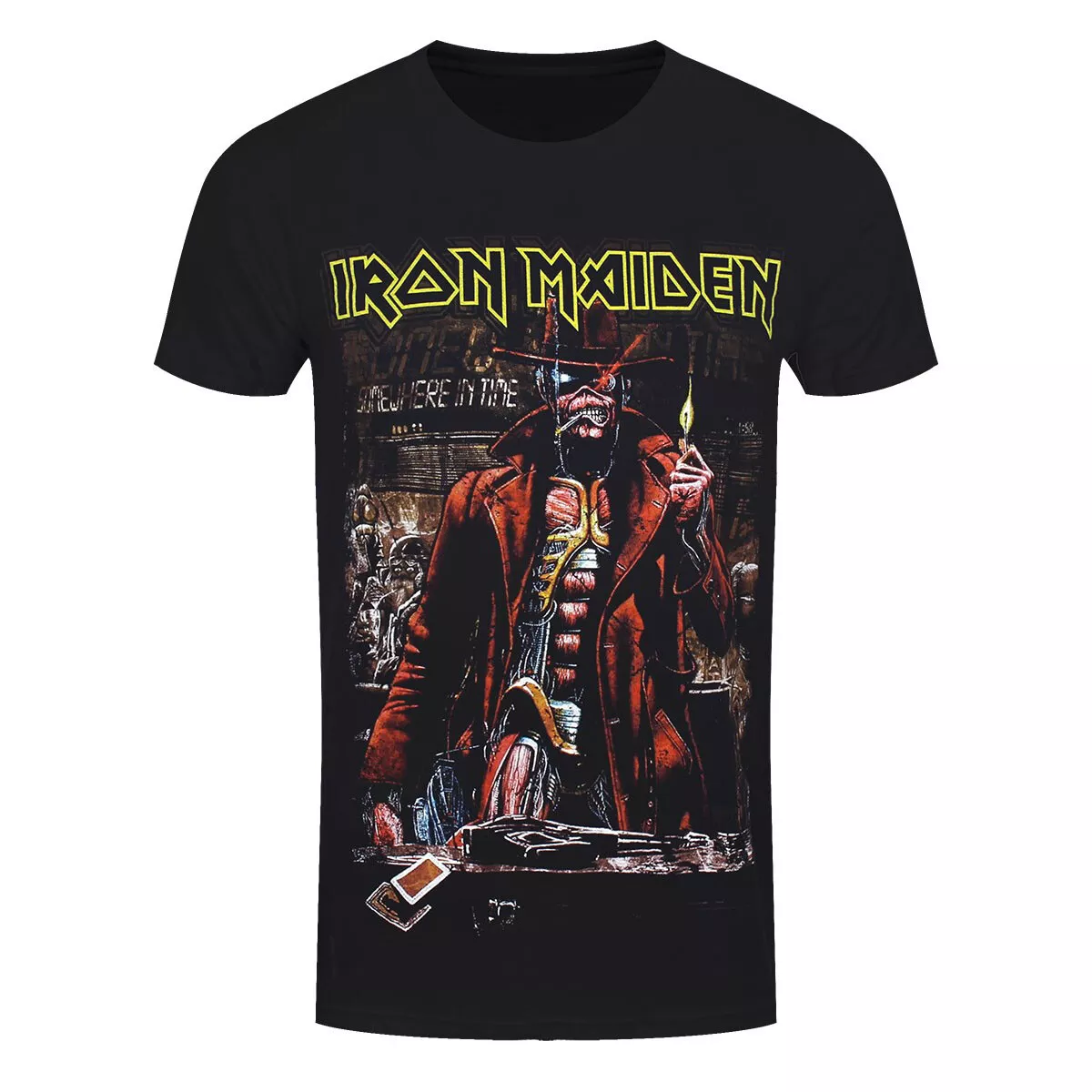 Iron Maiden TShirt Stranger Sepia Rock Band New Black Official