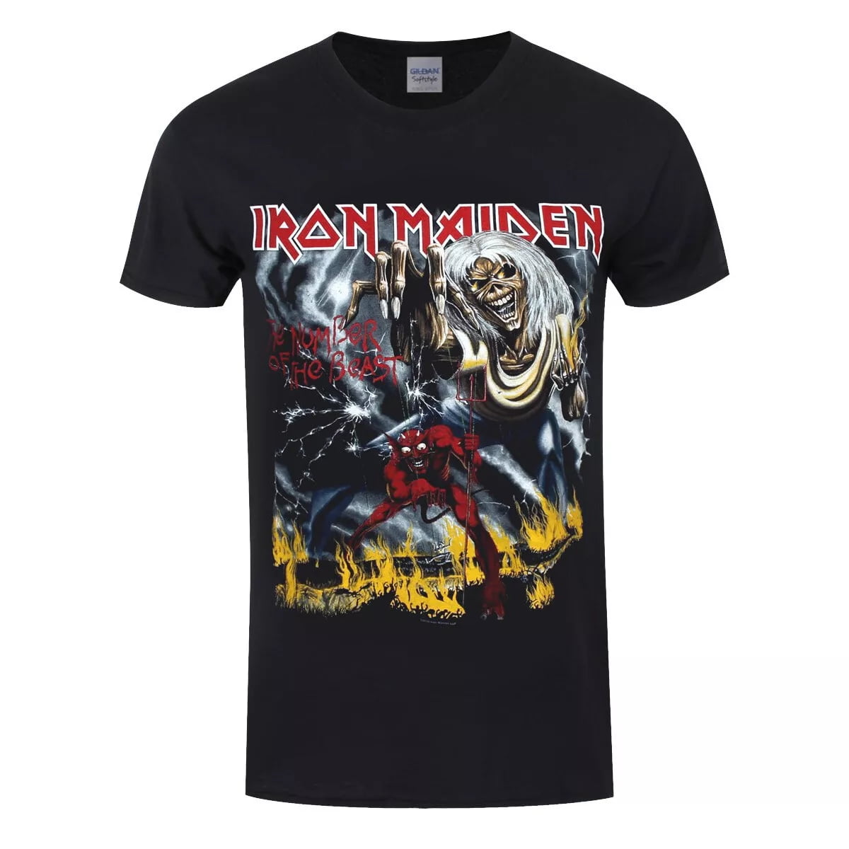 Iron Maiden Tshirt Number Of The Beast Rock Band New Black Official